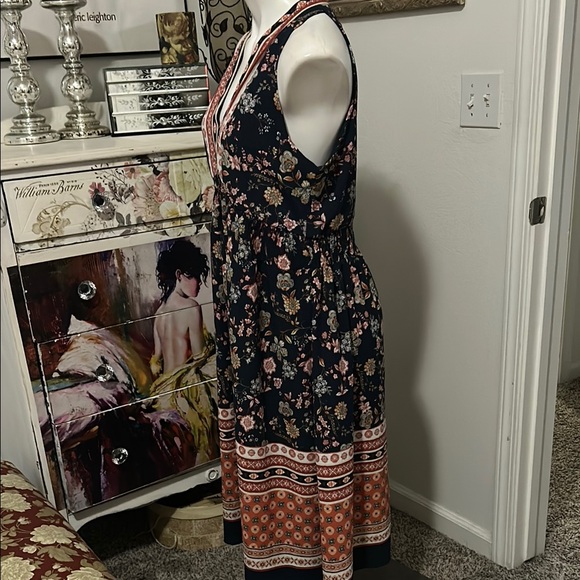 Vibrant Pink and Orange Halter Maxi Sundress - Picture 4 of 11